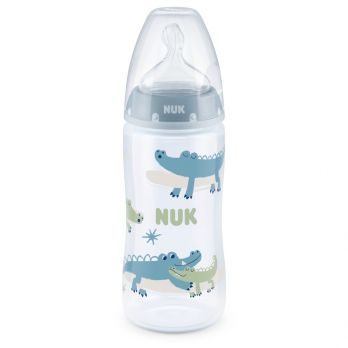 Mamadera Nuk FC+ 300ml Control Temp Cocodrilo